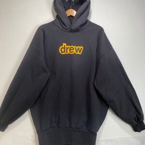 Drew House Secret Hoodie Black Yellow Logo Oversized Mens Medium Womens Large